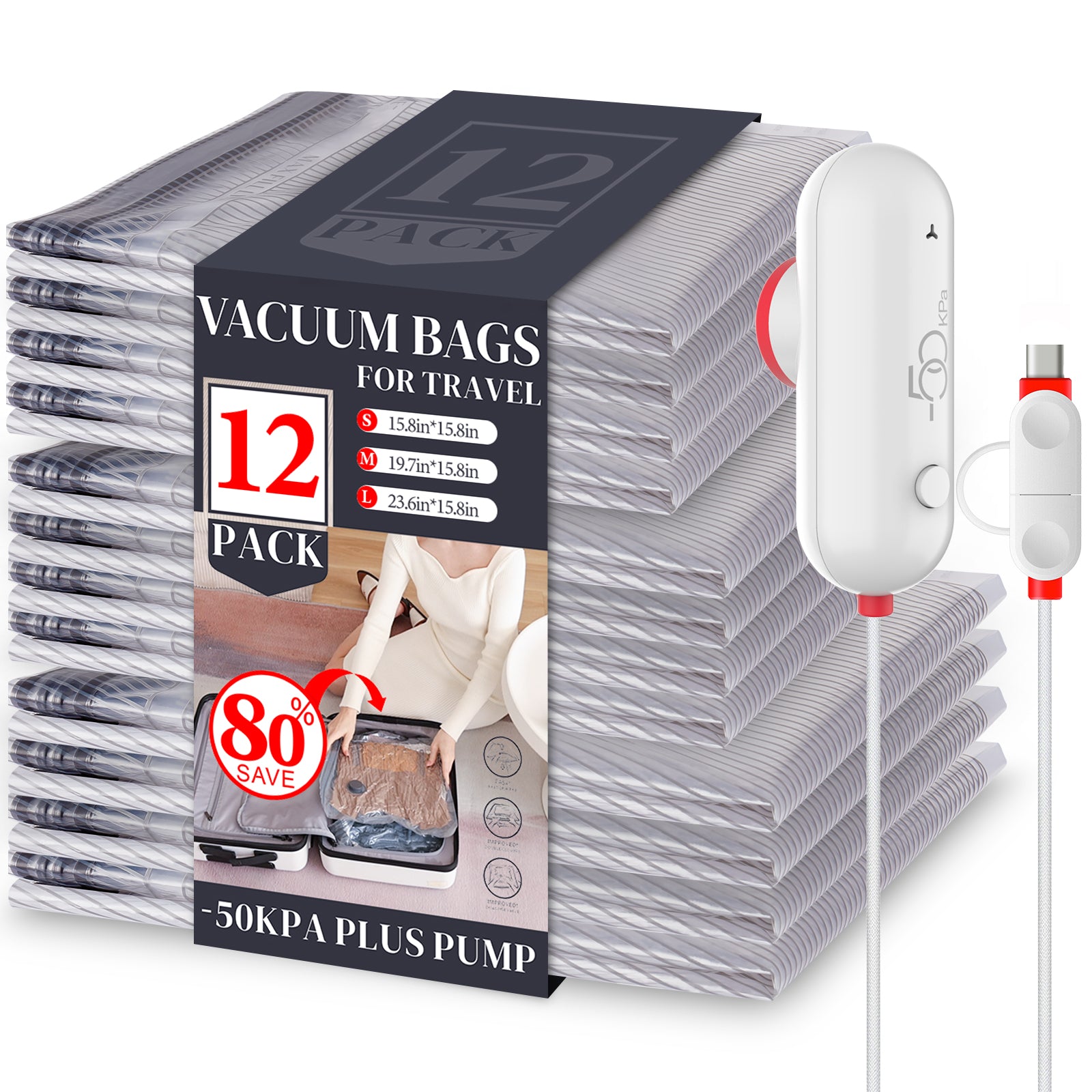 vacuum travel bags with pump