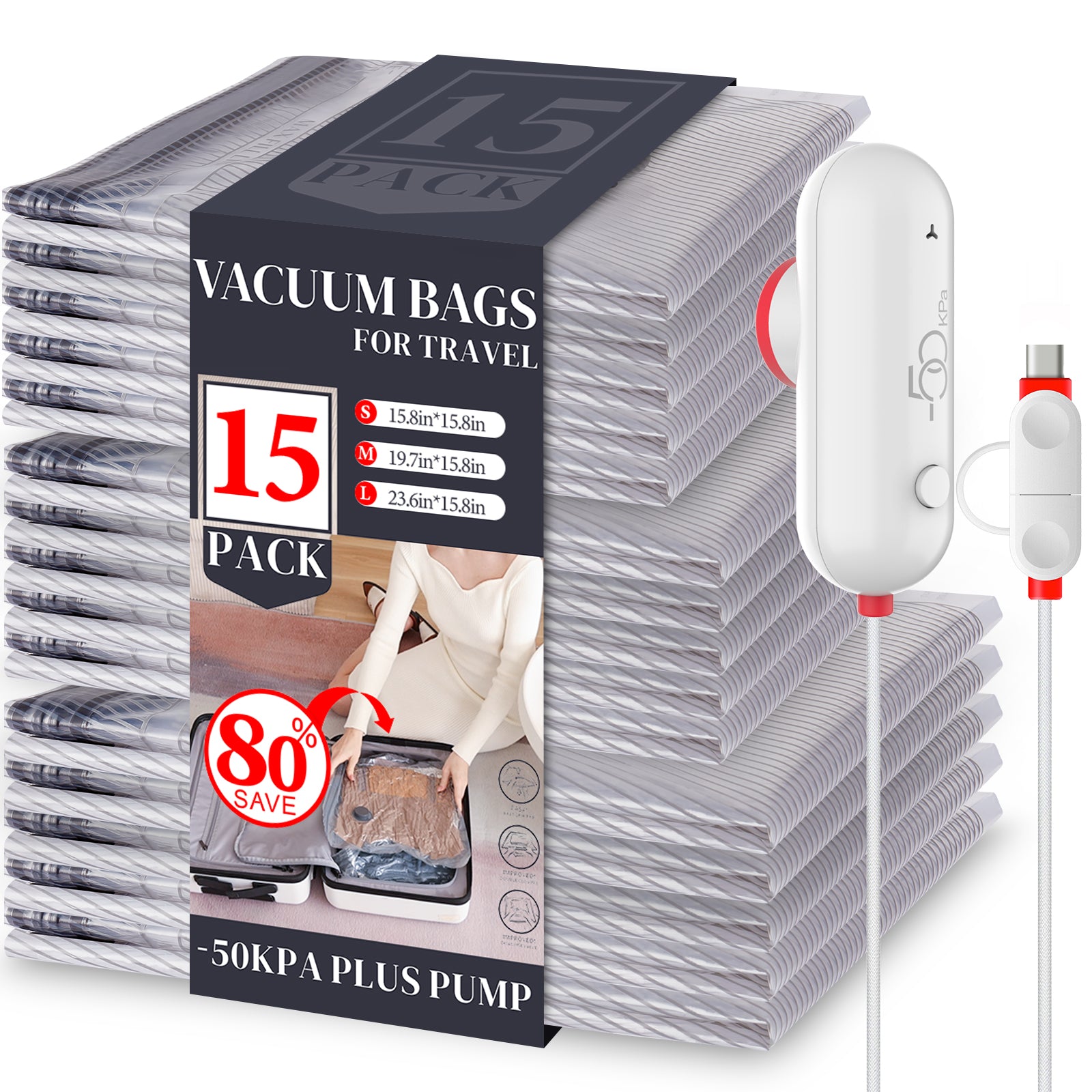 vacuum travel bags with pump