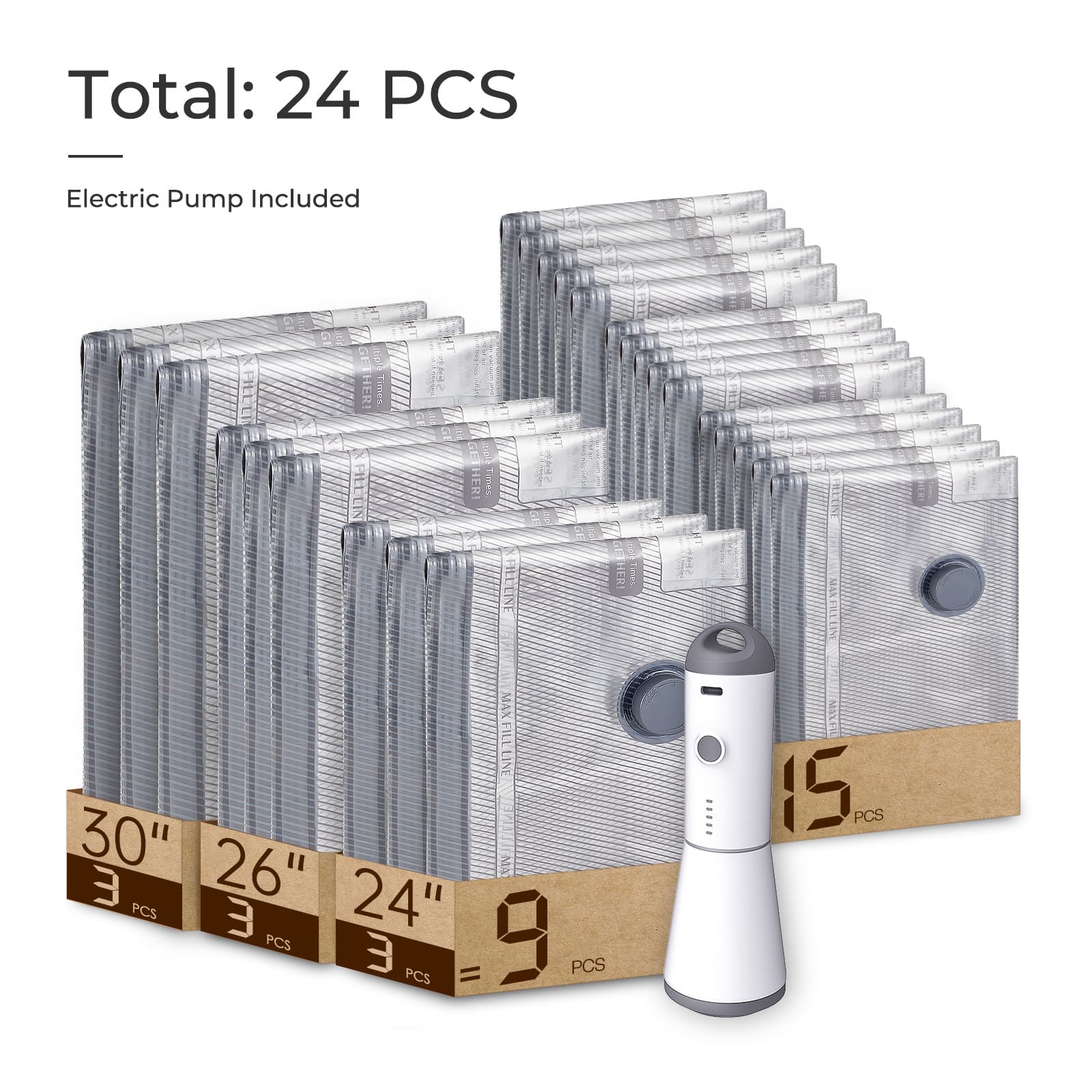 Pure-Style Clear Vacuum Storage Kits – Instant Visibility