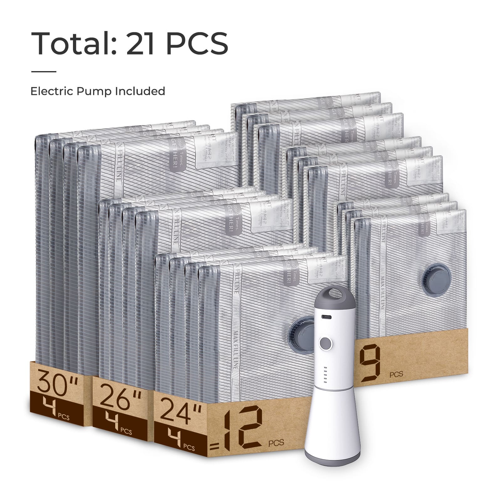 Pure-Style Clear Vacuum Storage Kits – Instant Visibility