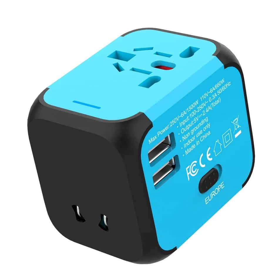 Universal Travel Adapter with Dual USB Charger