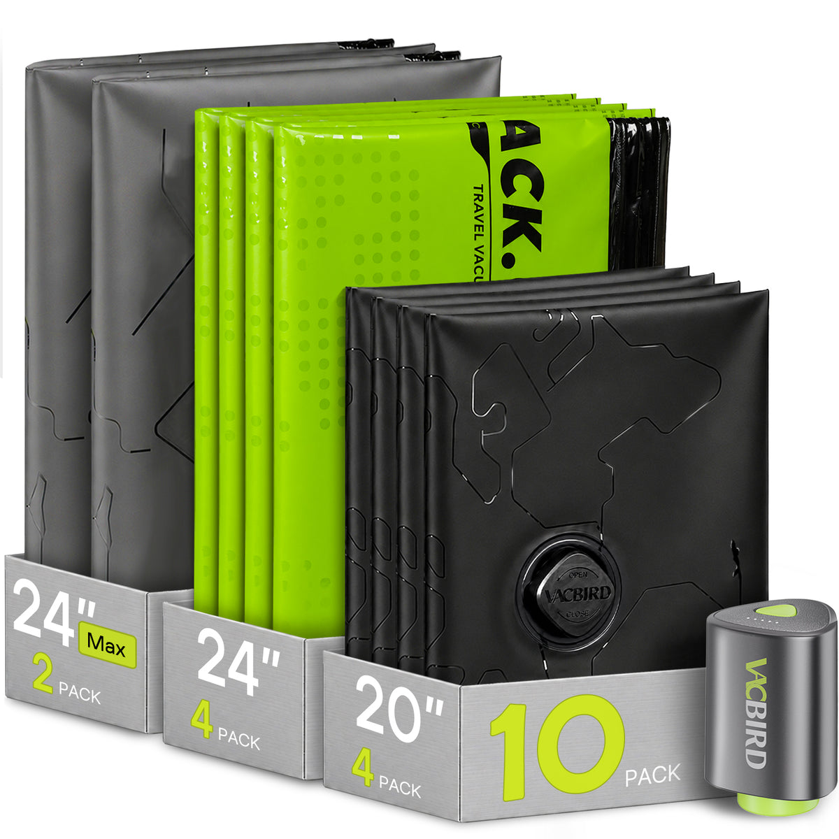 Color-Coded Travel Compression Bags