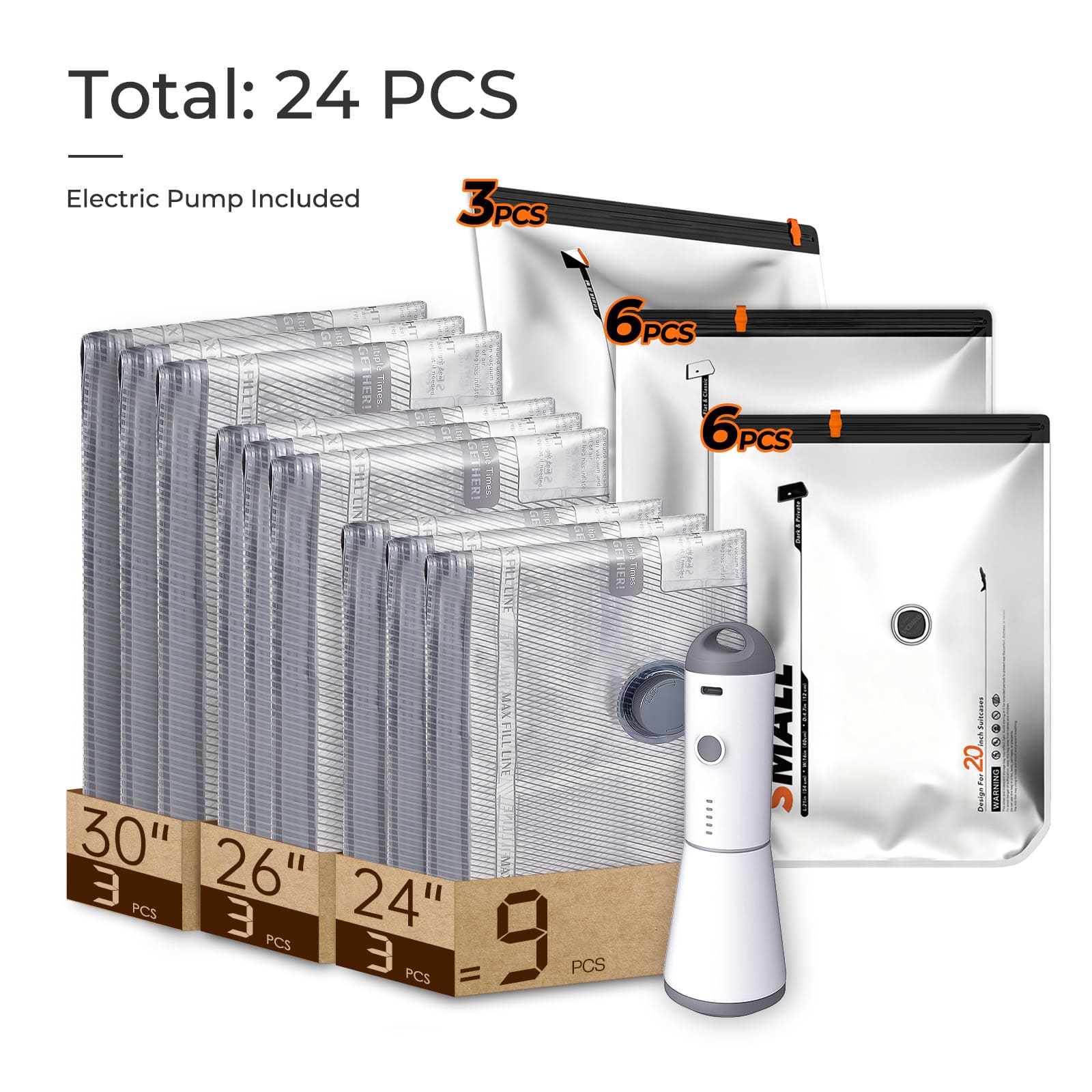 Pure-Style Clear Vacuum Storage Kits – Instant Visibility