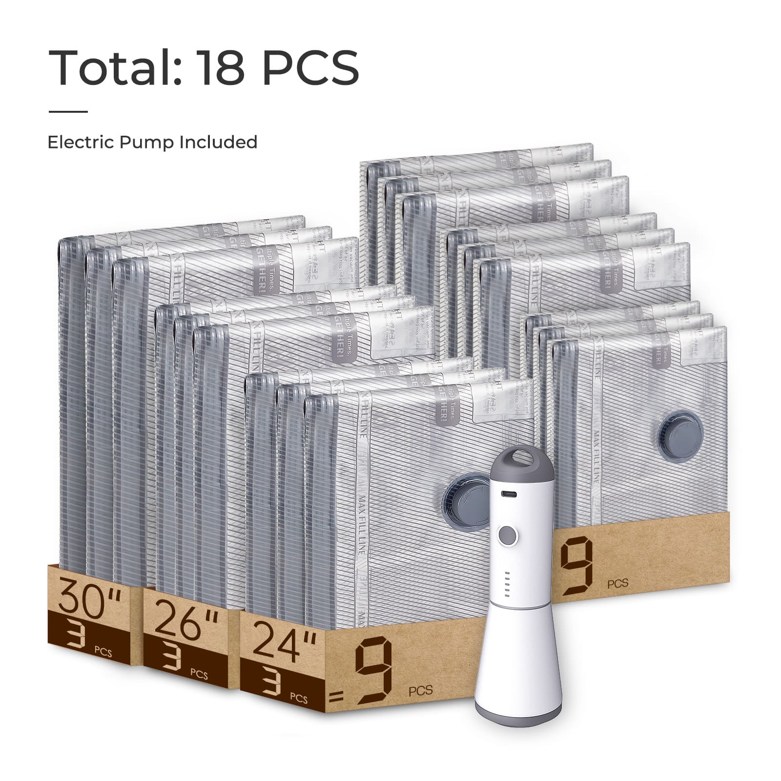 Pure-Style Clear Vacuum Storage Kits – Instant Visibility