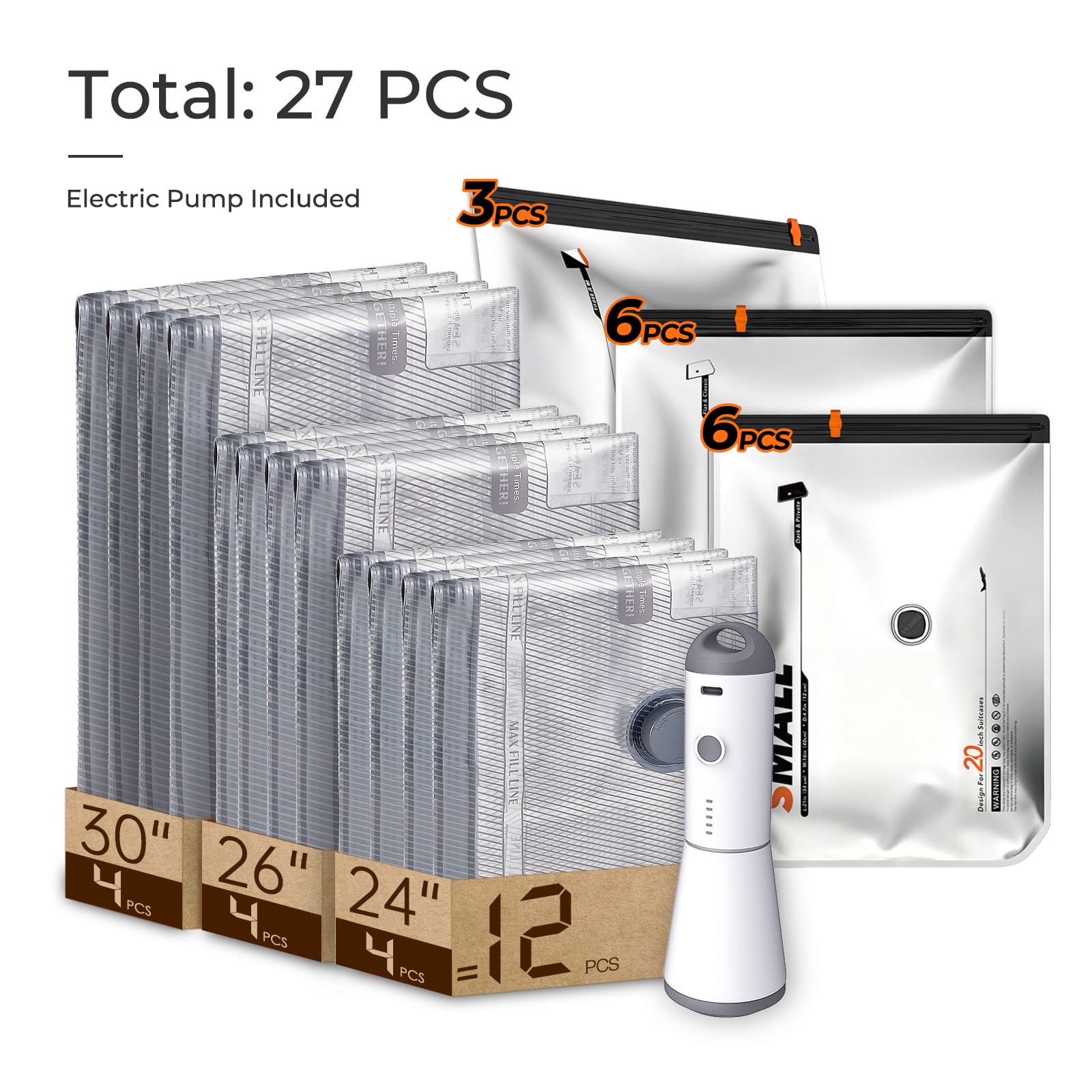Pure-Style Clear Vacuum Storage Kits – Instant Visibility
