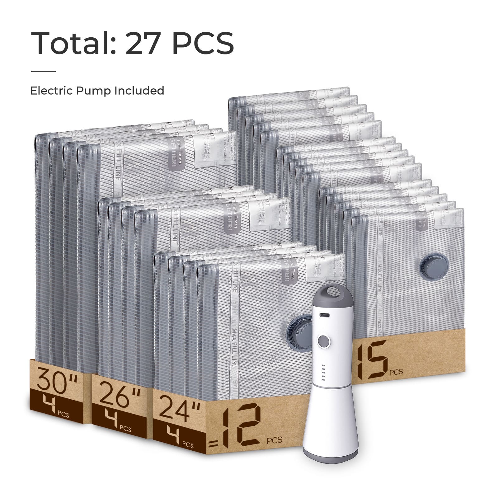 Pure-Style Clear Vacuum Storage Kits – Instant Visibility