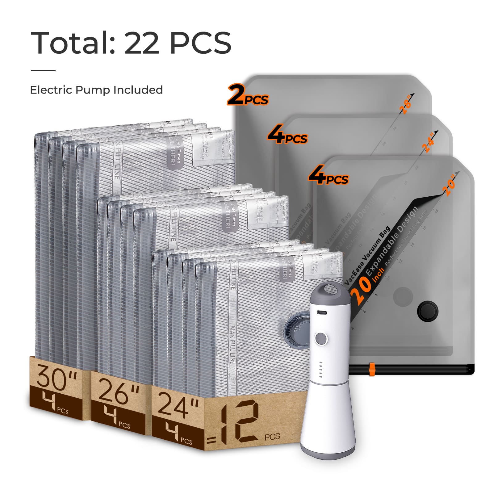 Pure-Style Clear Vacuum Storage Kits – Instant Visibility