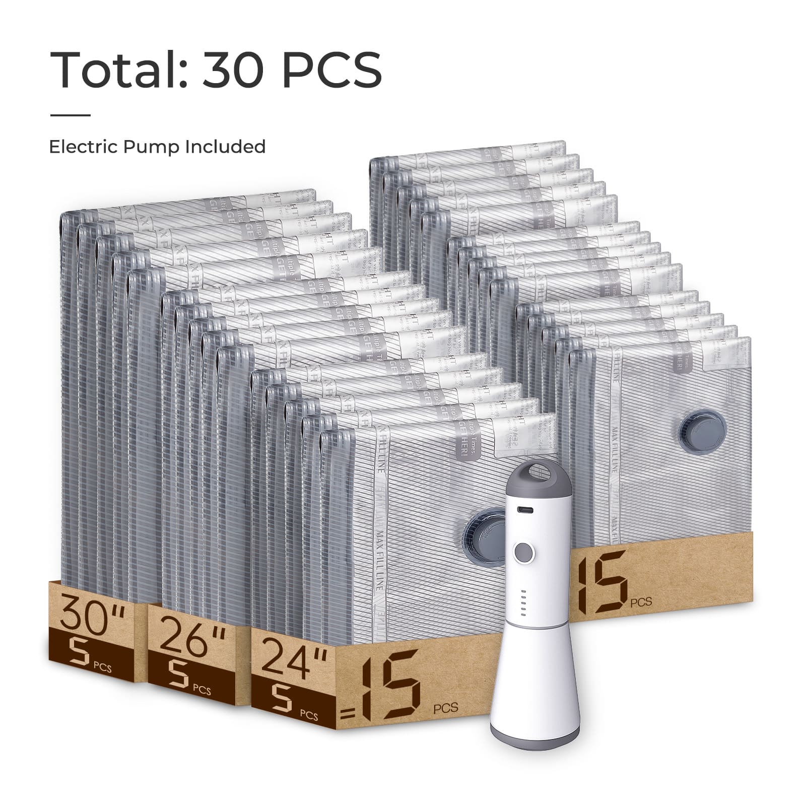 Pure-Style Clear Vacuum Storage Kits – Instant Visibility