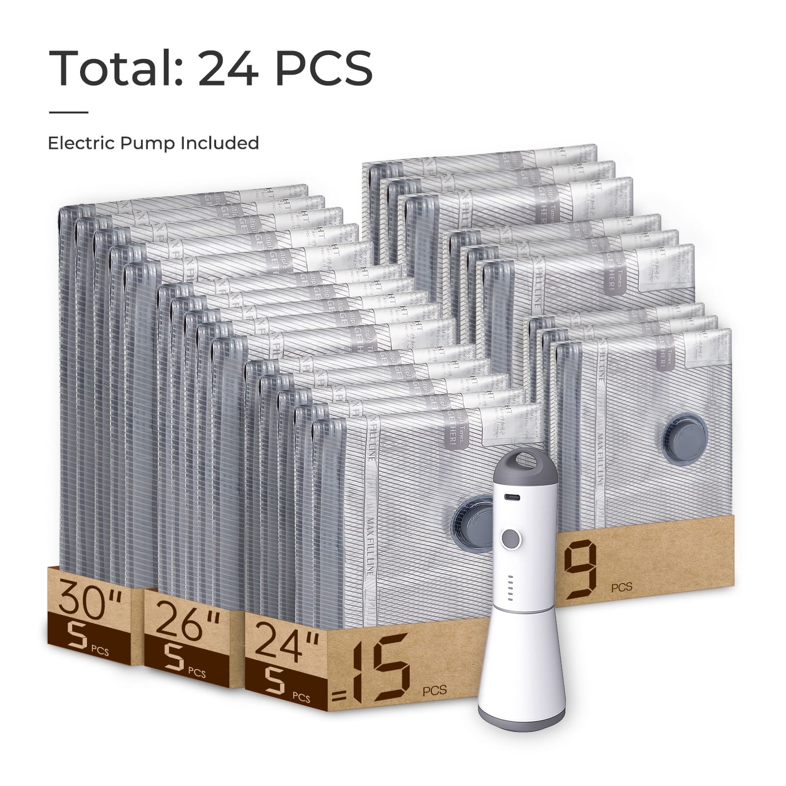 Pure-Style Clear Vacuum Storage Kits – Instant Visibility
