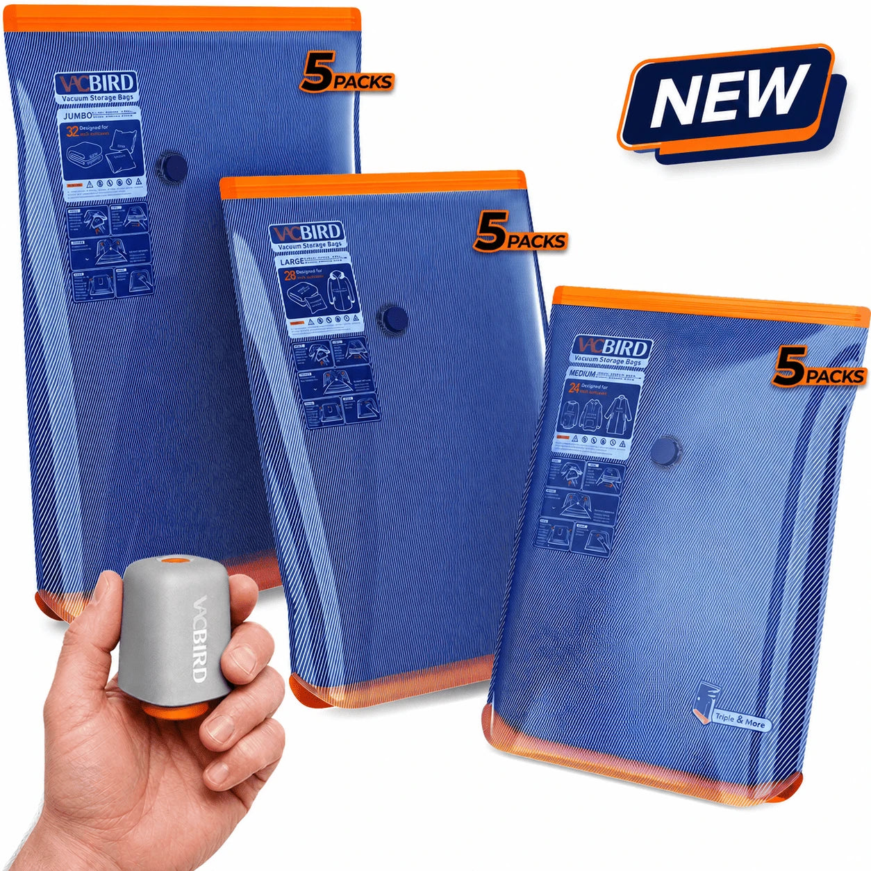 ColorPouch Expandable Vacuum Kits with Pump