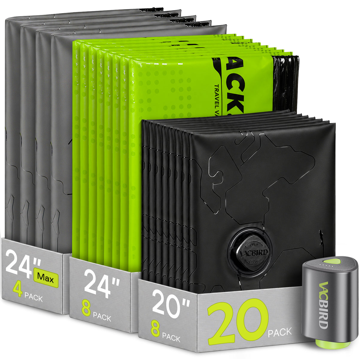Color-Coded Travel Compression Bags